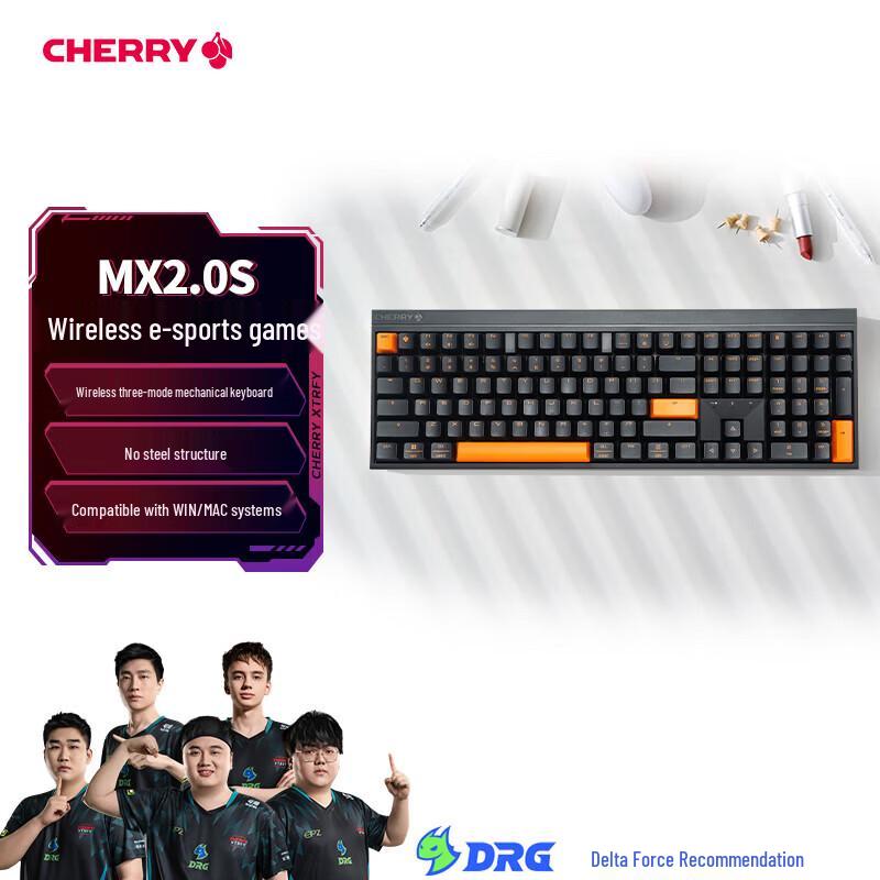

CHERRY MX2.0 PRO 108-Key Tri-Mode Wireless Mechanical Keyboard