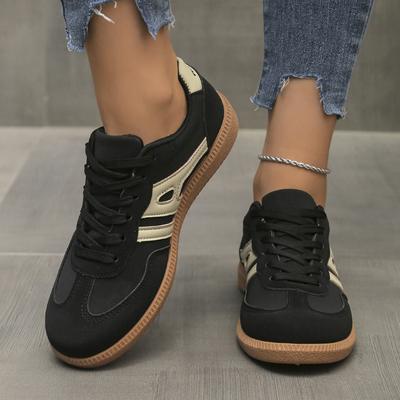 2025 Außenhandel große Größe Herbst neue flache lässige Oberbekleidung rutschfeste deutsche Trainingsschuhe Schnürschuhe leichte Sportschuhe Damen