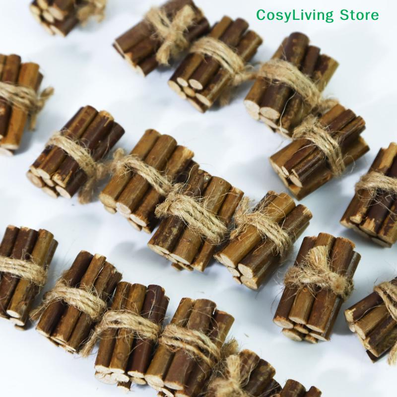 1/3/5Pcs Firewood Pile Wood Set Miniature Model Home Decoration Creative Food Play Kitchen Simulation Ornaments
