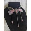 Enchanted Faerie Queen Necklace Wing Charm Goth Aesthetic Fashion Necklaces Y2k Summer   Jewelry