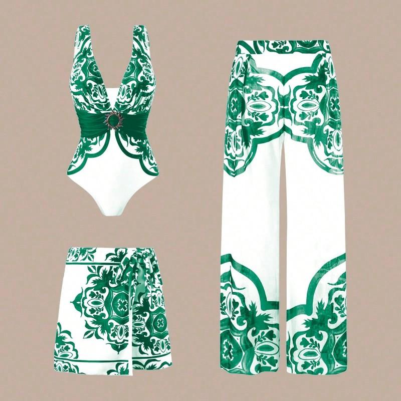 226 Fashion Sexy Swimsuit 3-Piece Set One-Piece Swimwear