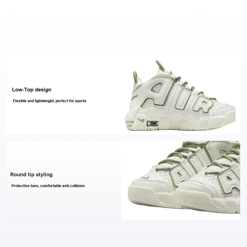 Nike Air More Uptempo Классические Персональность Комфортные Необычные Нескользящие Амортизация Износостойкие Низкие Детские Баскетбольные Кроссовки FQ8209-100 29.5