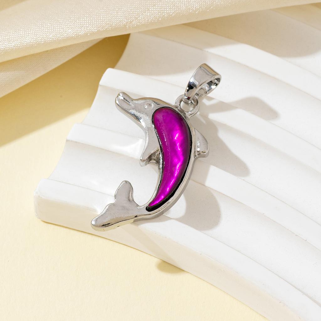 1pc Dolphin Natural Shell Pendant 27x19mm Silver Frame Iridescent Abalone Mother Pearl Ocean Charm DIY Necklace