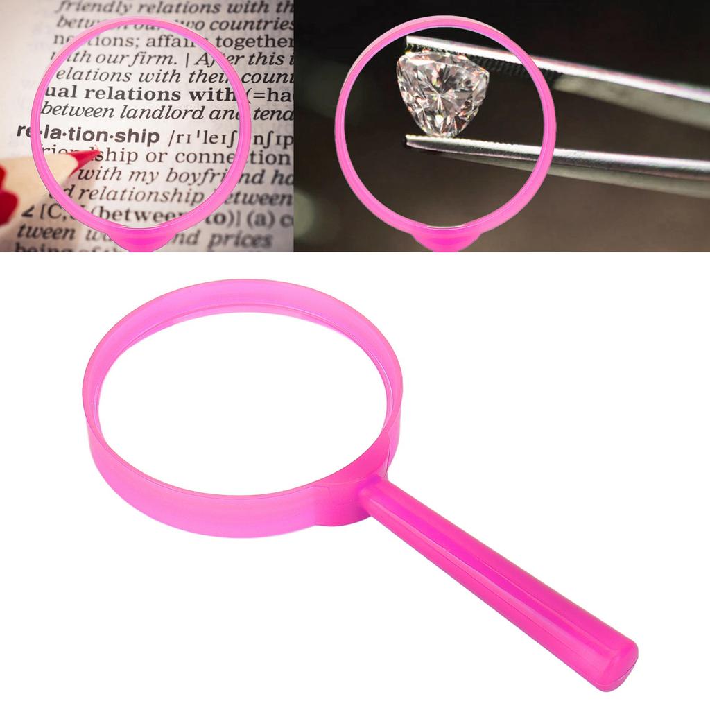   Handheld Magnifier with Plastic Handle Portable Reading Magnifying Loupe for Students Children
