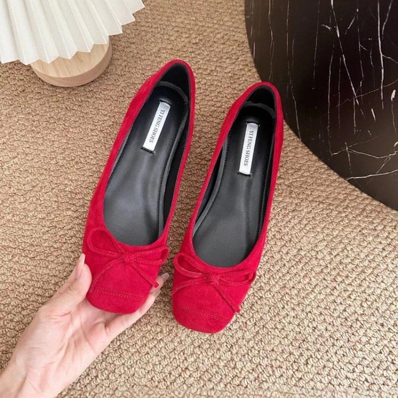 Fashion Shallow Women Ballet Flats Dance Shoes Casual Female Soft Footwear Butterfly-Knot Ladies Slip on Shoes