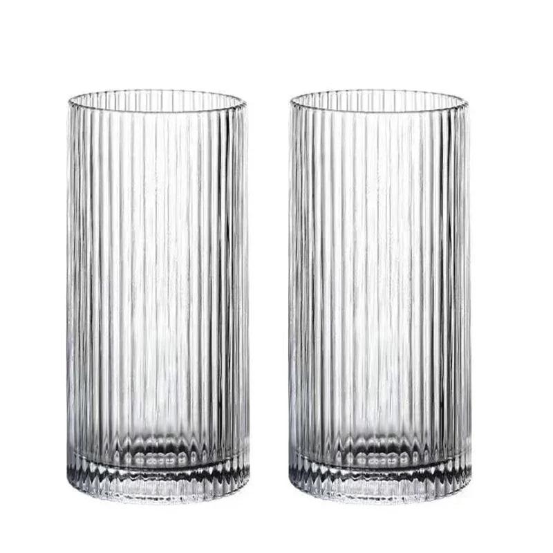 250ml/360ml Goblet Coffee Mug Cocktail Glass Restaurant Juice Cold Drink Cups Simple Mojito Soda Cups Ins Style Long Drink Cup