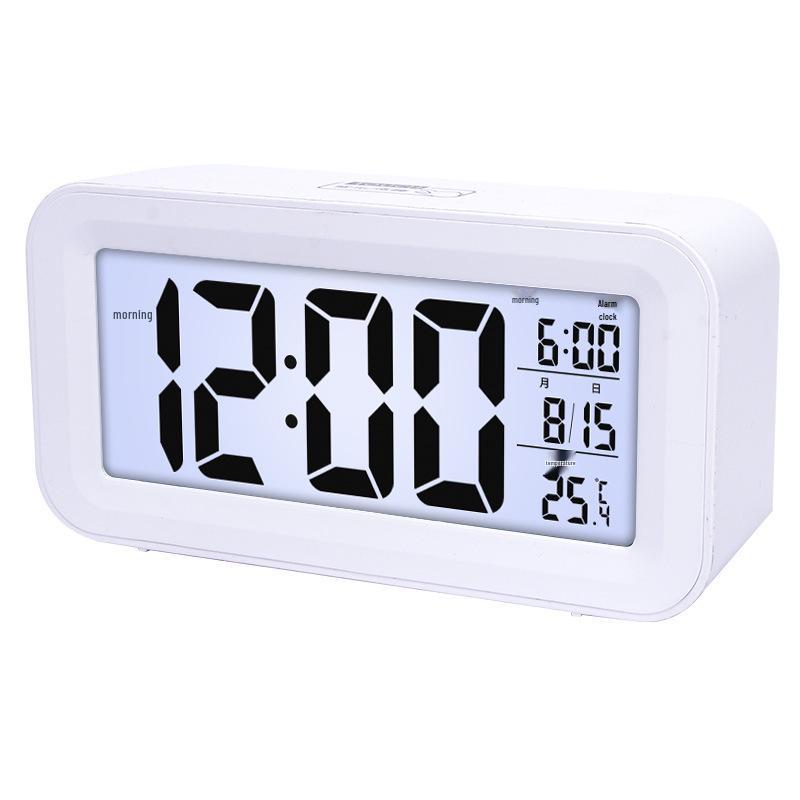 Smart LED Digital Alarm Clock with Night Light - Creative Gift for Students & Children белый