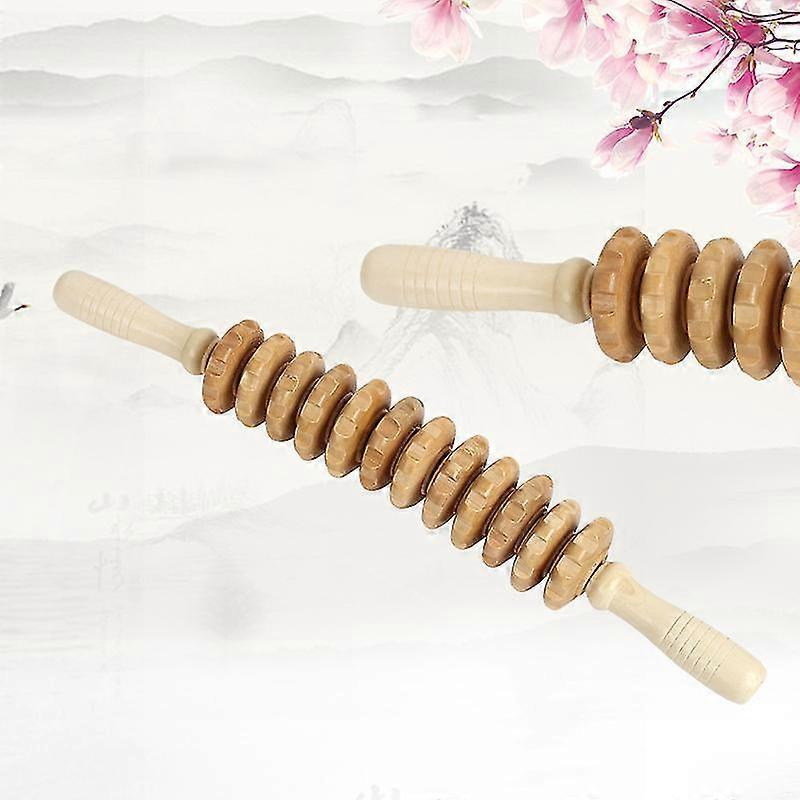 Wood Therapy Massager Roller, Wooden Massage Tool Relax Tight Muscles -44cm