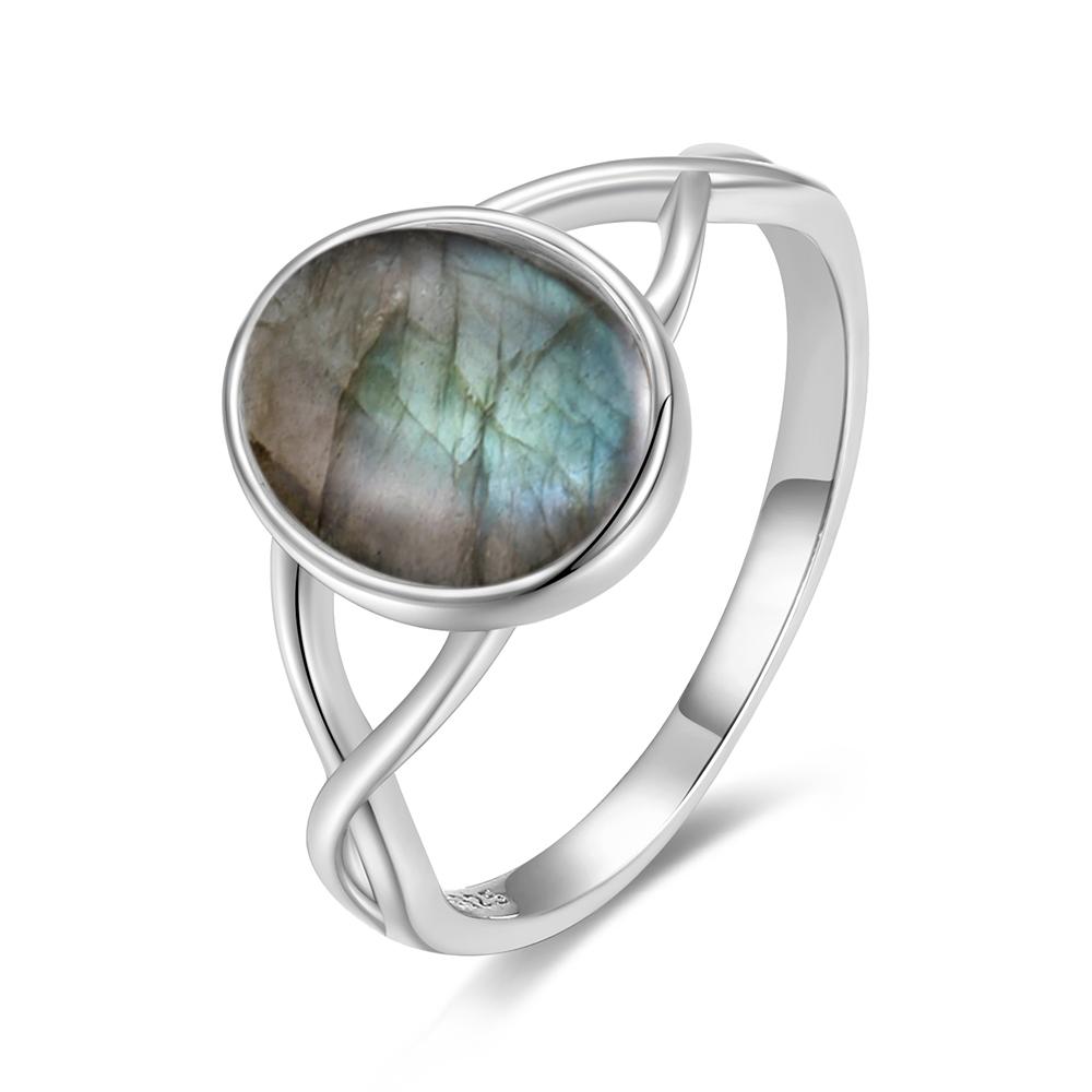 925 Silber Natursteinringe Mit Amethyst Einfacher Lila Ovaler Ring 8*10mm Feiner Schmuck Geschenke für Freundinnen für Frauen