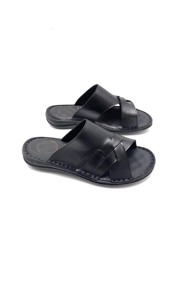 Genuine Leather Full Orthopedic Massage Men's Slippers