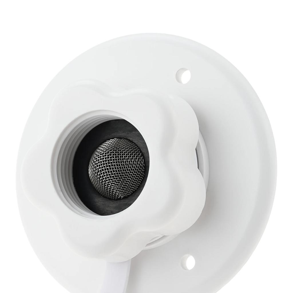 RV City Water Fill Inlet and Check Valve,Threaded Tube Flange Length 3" To 1/2",Water Hose Connector for Camper Motorhome Marine