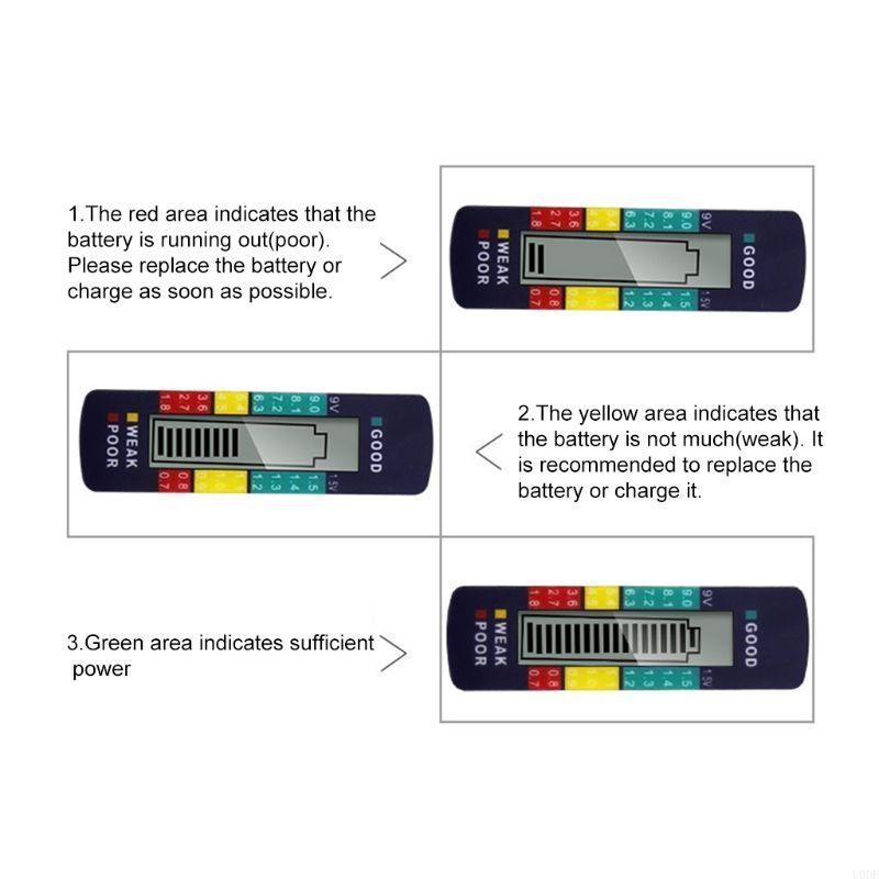   Battery Tester LCD Display C/D/N/AA/AAA/9V 6F22 Button Cell Battery Capacity Check Detector Capacitance Diagnostic Tool