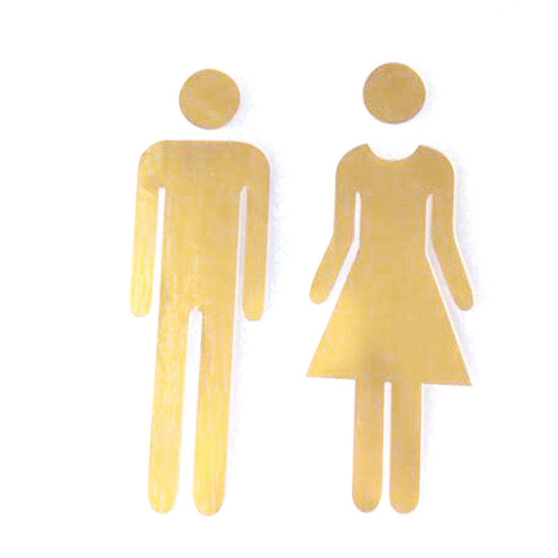 Removable 3D Toilet Entrance Sign Wall Stickers Funny Woman & Man WC Washroom Door Poster Mirror Surface Decal DIY Decor New