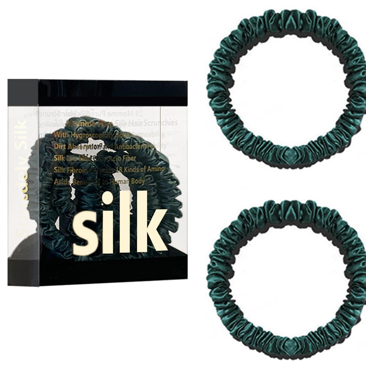 

Резинки для волос из 100% чистого шелкового шелка, шелковые резинки для волос, резинки для волос, узкие резинки для волос, держатели для хвостиков, аксессуары для волос, 42 цвета