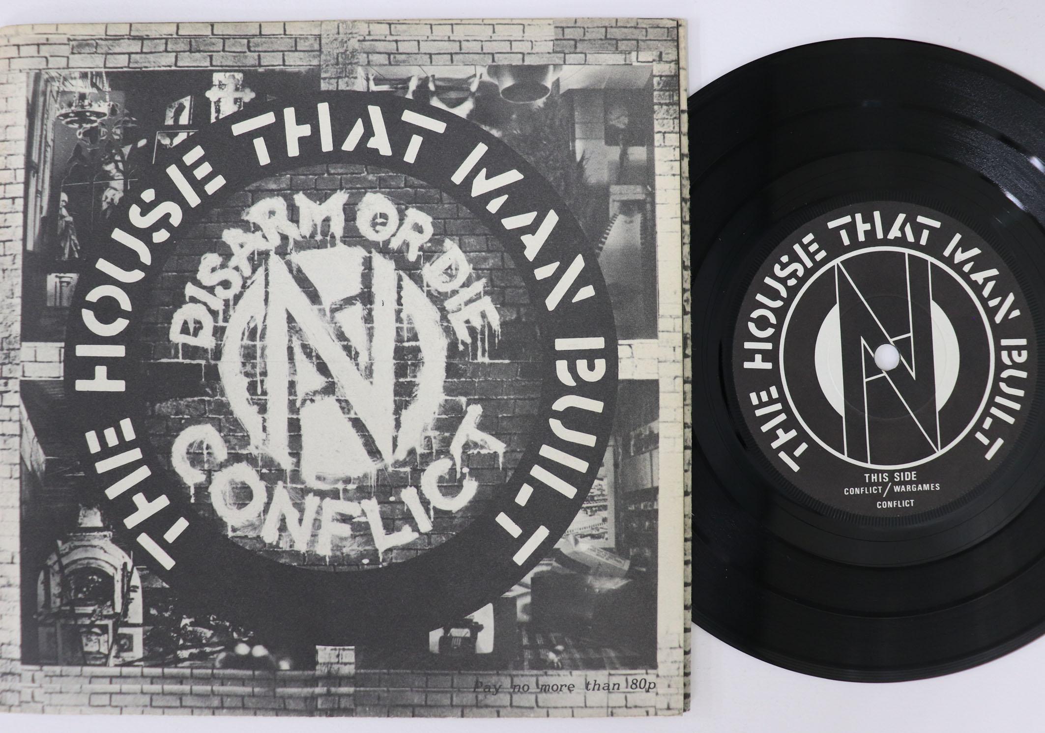 

7inch Record CONFLICT House That Man Built 2219841 CRASS 1982 UK Rock Used