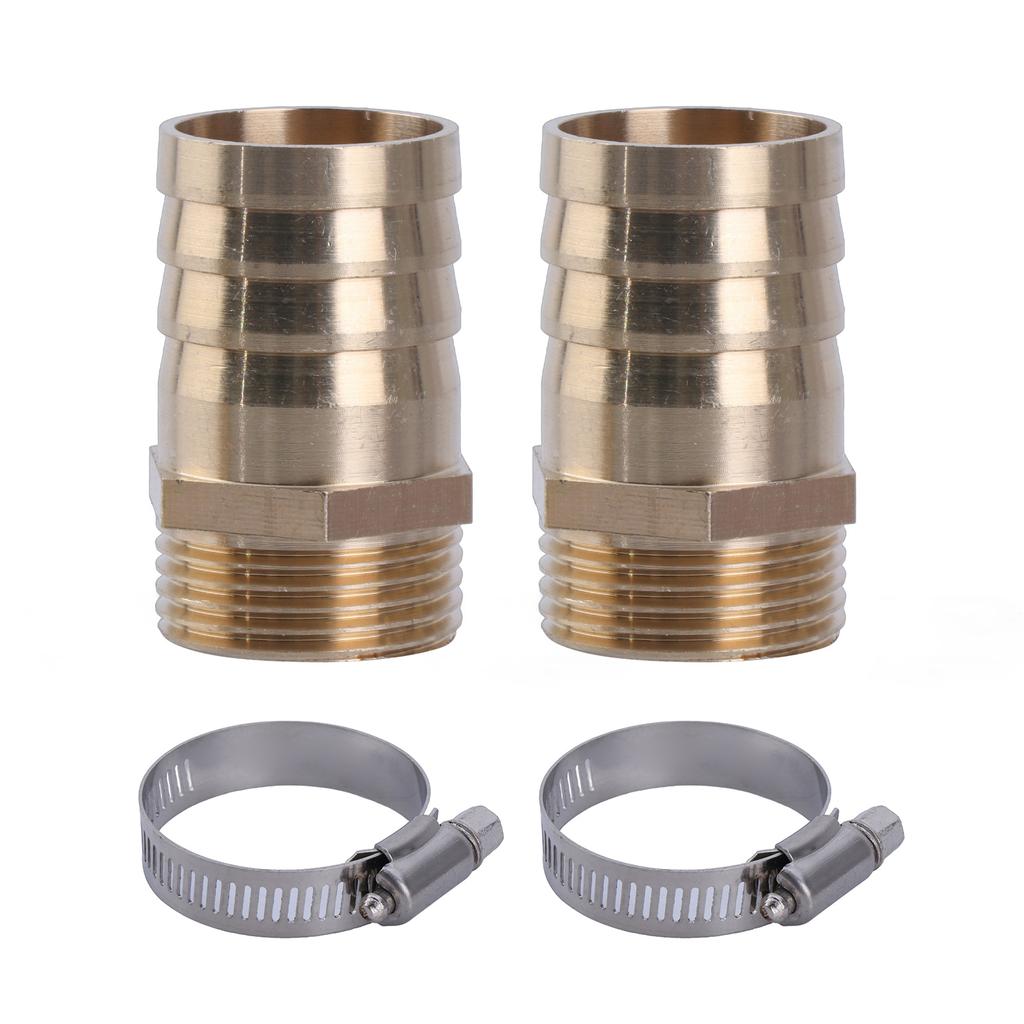 Convenient 1" Hose Attachment Set Practical 1" Hose Fitting Set with Clamps Hose Nozzle set Suitable for Various Uses