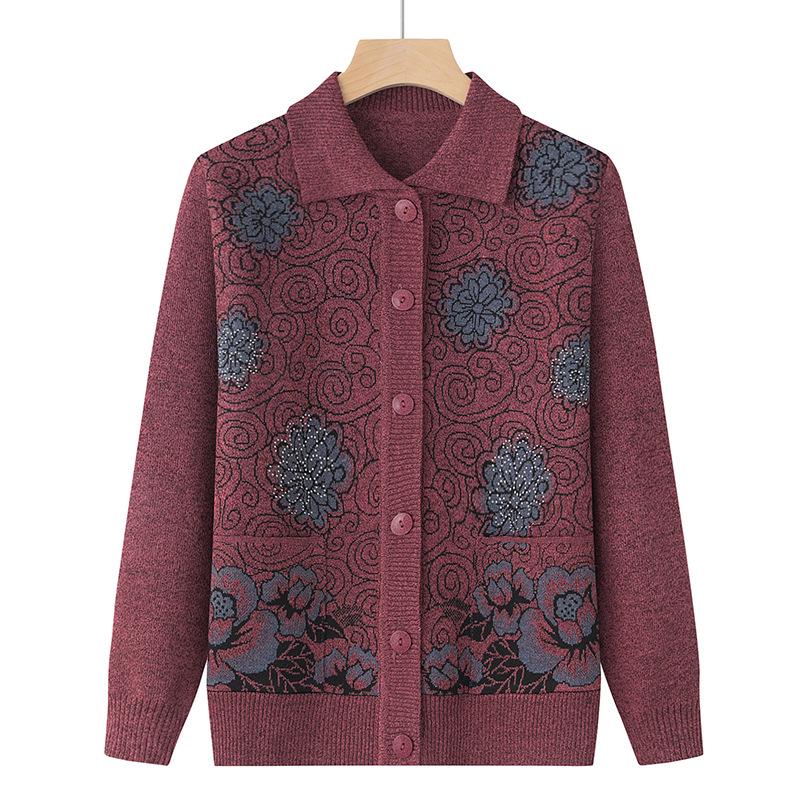 

Spring Cardigan for Women: Lightweight, Knitwear for Elderly, Perfect for Spring and Autumn, Loose-Fit Sweater. XL (90-105 cm) розовый