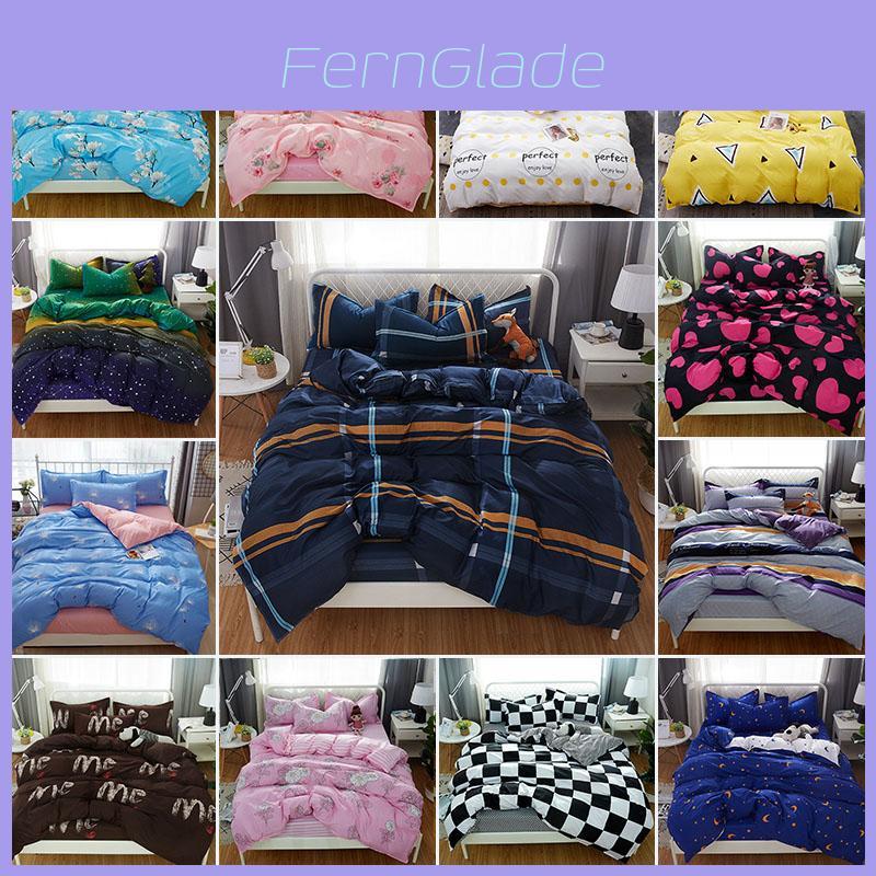 Elegant Floral Print Bedding Duvet Cover Comforter Quilt Cover Twin Pillowcase Set