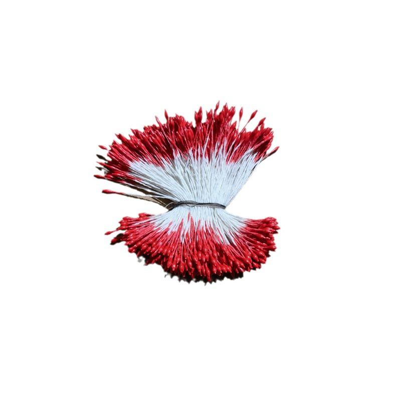 Simulation Flower Stamen: Small Pearl-Colored DIY Material, Approx. 300 Double-Ended Stamen for Handmade Flower Accessories