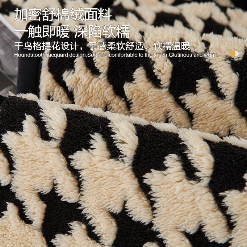 New Qiandongge Sofa Cushion Winter Thickened Plush Seat Cushion High-End Non-Slip Leather Sofa Cover Cover Cloth