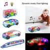 Electric Transparent Gear Led Light Music Car Model For Kids' Educational Toy Gift