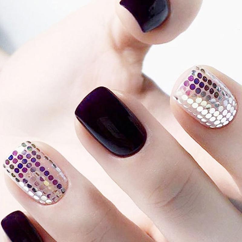 1 Box 12 Styles Star Heart Nail Glitter Symphony Blue Transparent Sequins DIY Nail Art Decoration Manicure Tools