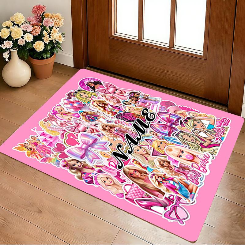 Custom Name Princess Unicorn Living Room Non-Slip Area Rug Soft Carpet for Bedroom Kids Playroom Sofa Office Home Decor Doormat