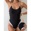 Black Side Cross String Swimwear Woman Sexy One Piece Swimsuit Hollow Out Mononiki Slim Bathing Swimming Suit Wear Bathers