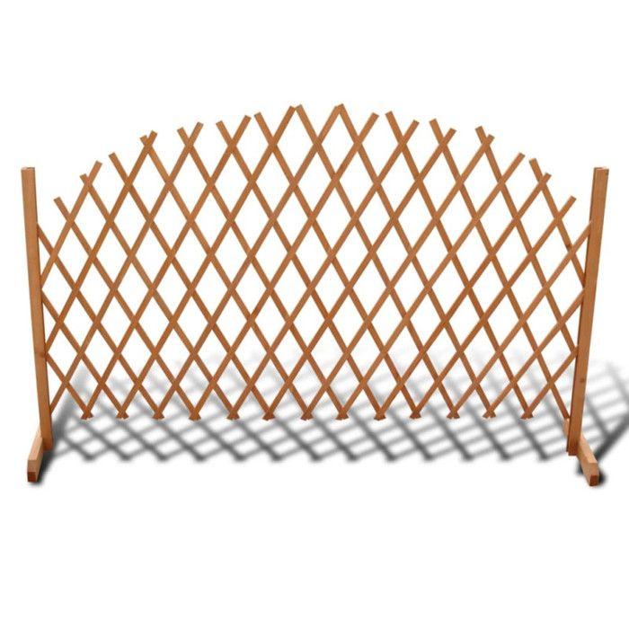 Clôture en treillis - vidaXL - Bois massif - 180x100 cm - Résistante aux intempéries - Extensible