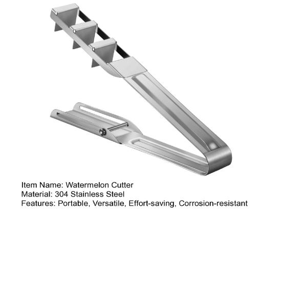 Watermelon Cutter Fruit Slicer Dicer Stainless Steel Melon Cutter Rustproof Portable Watermelon Cutting Tools for Camping BBQ Parties