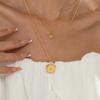 Moderne doppellagige Sternanhänger-Halskette 14K Gold Minimalistisches Design Vielseitiger Schmuck für Frauen