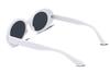 Sunglasses Novelty Sunglasses Retro Hip Hop Drive B2253 Oval Type Present Gift sunglasses [FEISEDY] Women's Men's