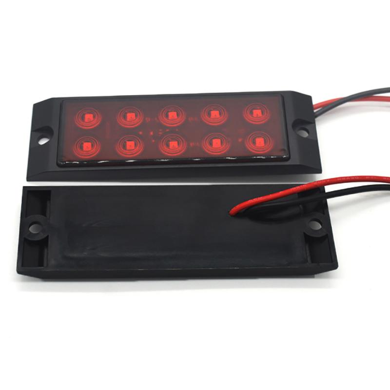 1Pcs 12-24V 10 Leds Trailer Lights Waterproof Double Sides Marker Trailer Lights Car Truck Rear Tail Lamps Warning Signal Lights