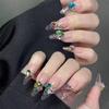 Trending Candy Soda Color Diamond Sparkle Long Nails - Internet Celebrity Style, Detachable