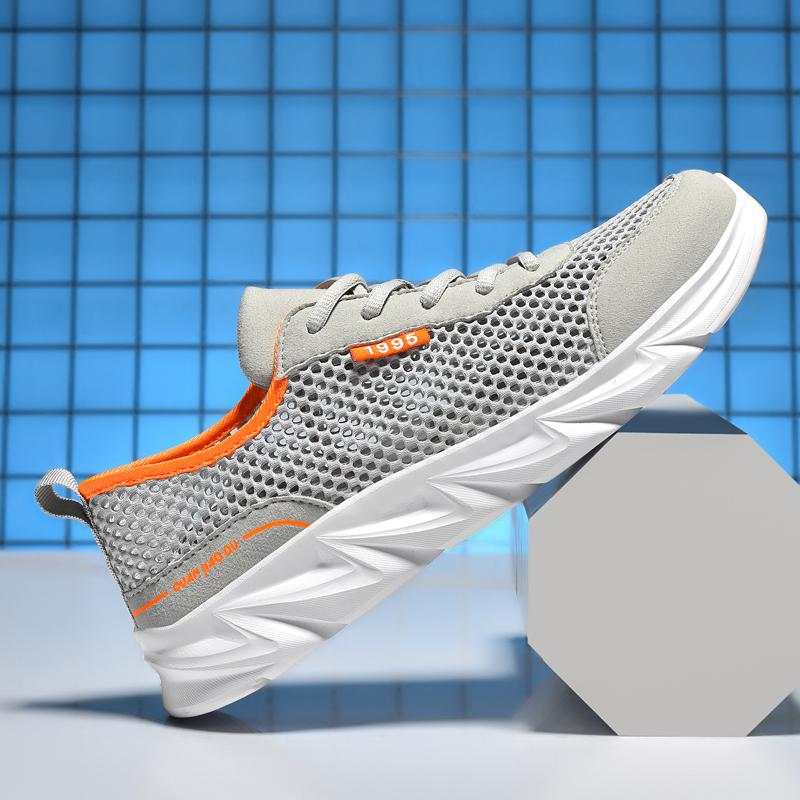 

Мужская повседневная спортивная обувь Летние мягкие туфли Slacker Легкие и дешевые туфли на плоской подошве Сетчатые туфли Мужская специальная обувь Бесплатная доставка 45 серый