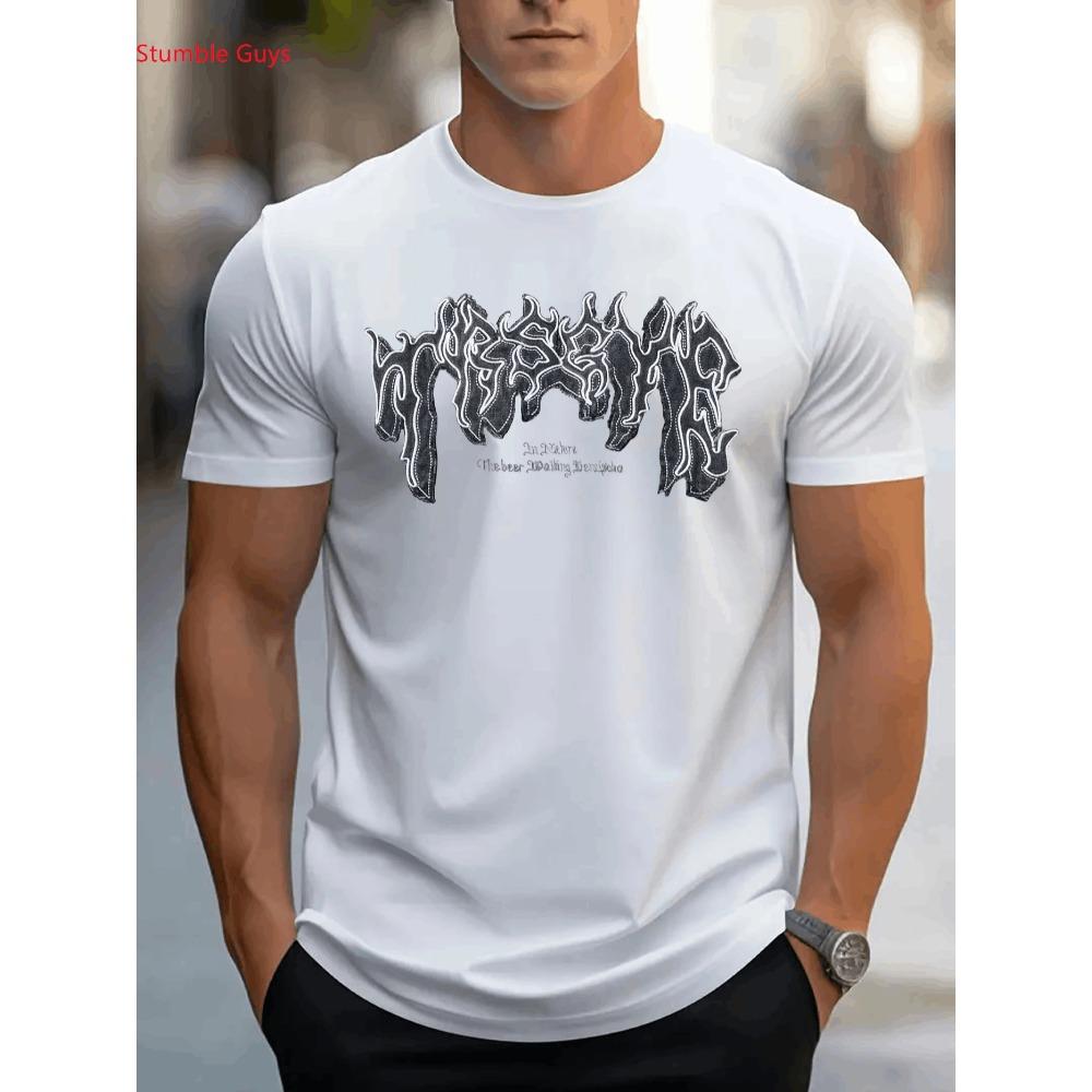

Summer casual printed men s T-shirt fashionable 6XL