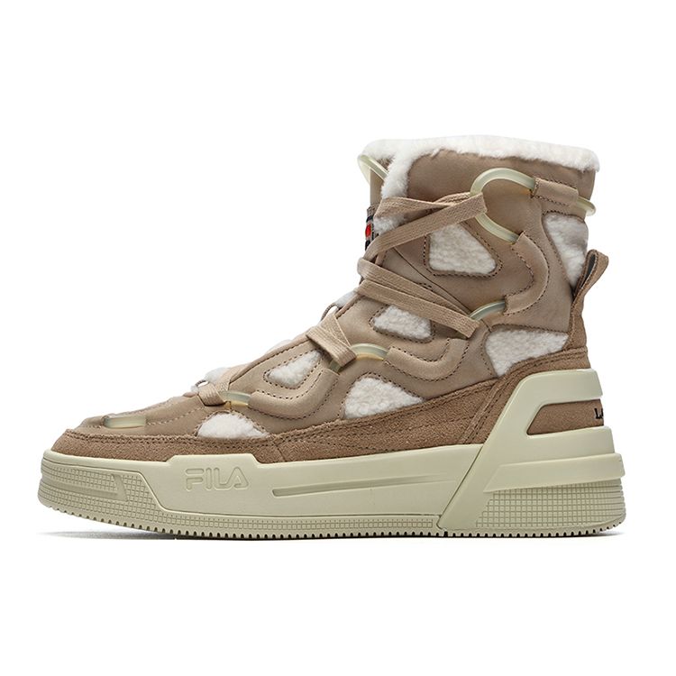 Lanvin Fleece Casual High-Top Sneakers Women Sneakers Beige F12W144401FNA