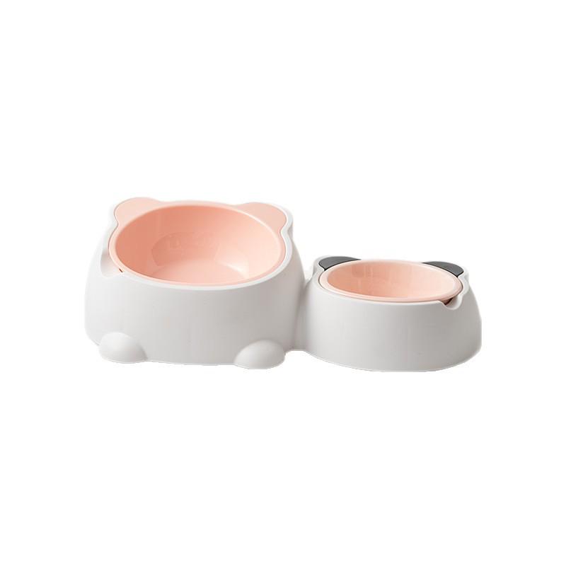 Ceramic Anti-Spill Temperature-Regulating Pet Bowl - Slanted Design for Cats and Dogs