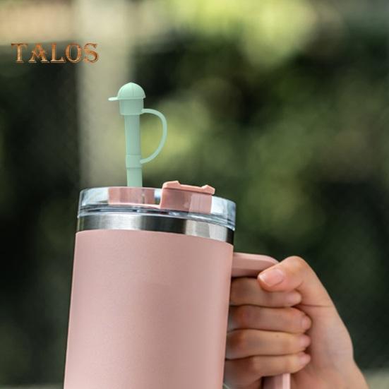 1/6Pcs Silicone Straw Set for 30/40oz Tumblers Reusable Straws with Covers Food-Grade Easy To Clean Replacement Silicone Straws for Travel Outdoor