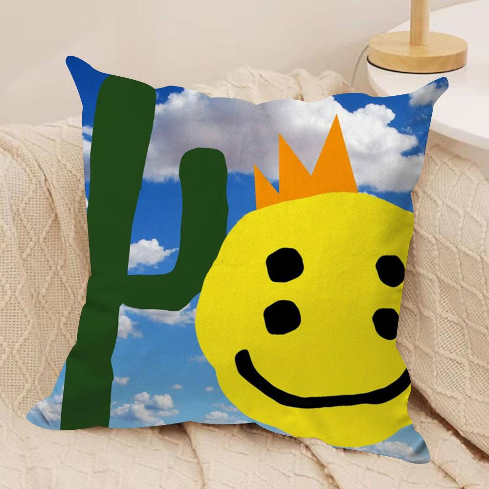 Luxury Smile CCpfm Cushion Cover Soft Plush Fabric DoubleSided Printed Sofa Cushion Cover for All Seasons Home Decor Gift