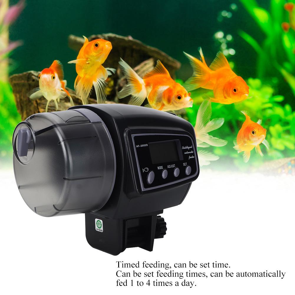 Adjustable Automatic Feeder Food Timer with Display Screen for Fish Tank Aquarium