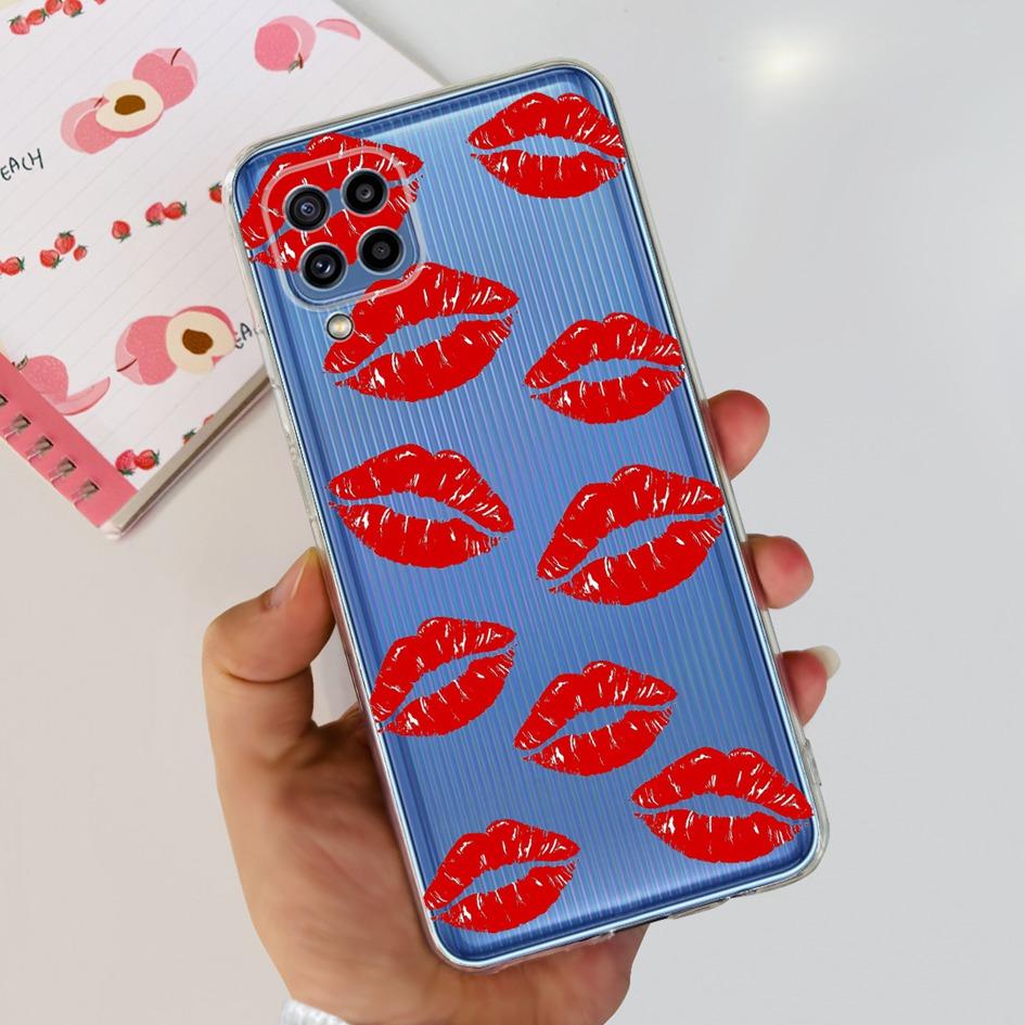 For Samsung M32 Case Galaxy M32 SM-M325F Cover Cute Fashion Flower Cartoon Soft Cases For Samsung M22 F22 M52 5G SM-M526B Bumper