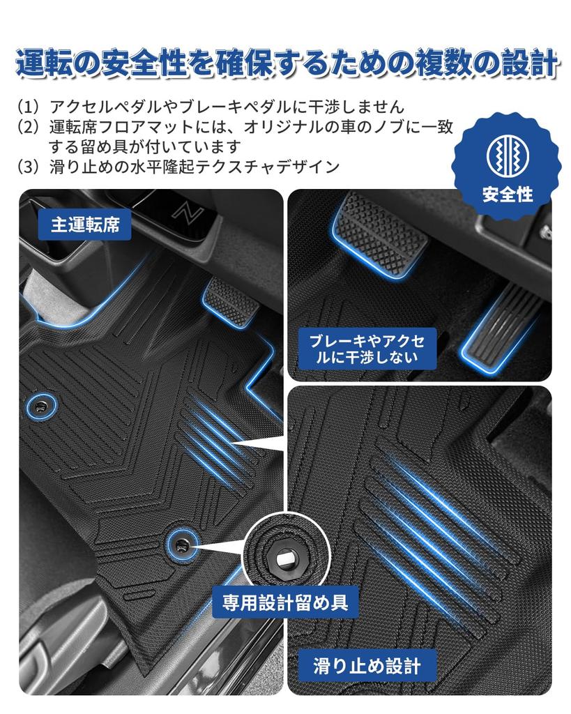 Honda New JOY Floor Custom JOY Floor 3D TPE Material with Special Texture Compatible with Honda 2023 Genuine and Easy Installation Set N-BOX JF5/JF6