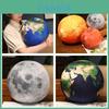 Realistic Planetary Plushies Earth, Moon, Mars
