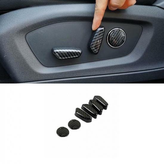 Seat Adjustment Button Switch Trim For Ford Explorer - ABS Carbon Fiber