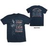 Johnny Cash Unisex T-Shirt: All-Star-Tour (Zurück drucken)