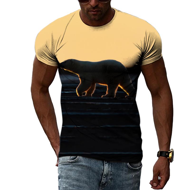 Funny Animal Bear 3D Printed Men T-shirt Summer Fashion Personality Casual O-neck Streetwear Hip Hop harajuku graphic t shirts