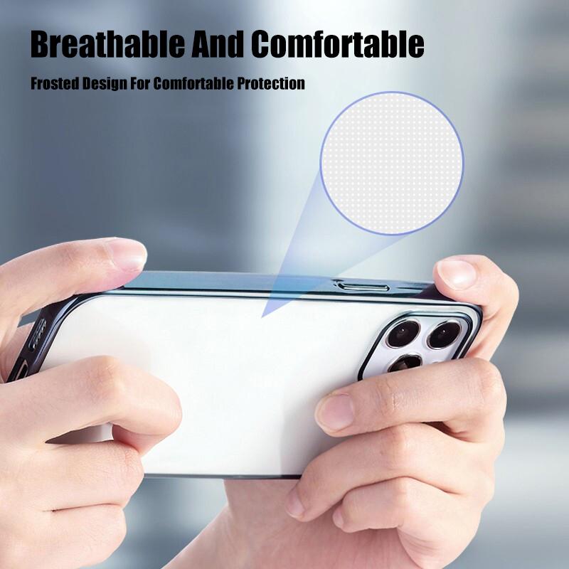 Coque de Luxe Transparente Pour iPhone 14 13 12 11 15 Pro Max Mini Carrée Silicone Souple X XR XS Max 8 7 Plus Coque Arrière Transparente