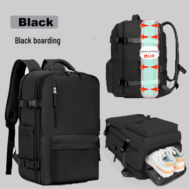 Unisex Expandable Travel Backpack with Large Capacity and Laptop Compartment