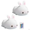 Night Light - Silicon Bunnies Pets Nursery Color Changing LED Decor with and Remote Control for